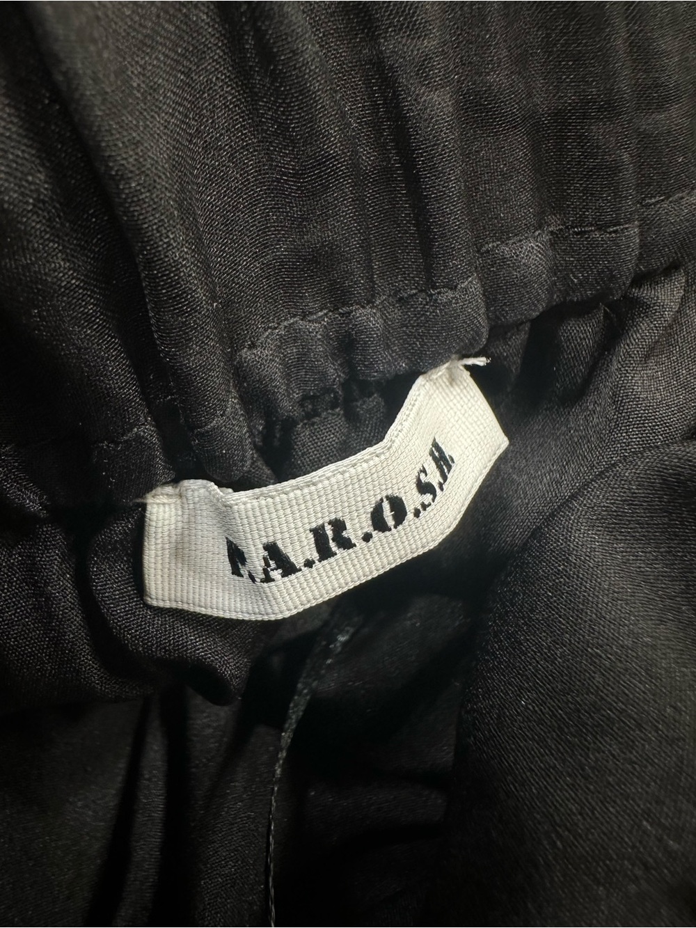 P.A.R.O.S.H. Black Silk Tiered Ruffle High and Low Maxi Skirt Women's Size  XL🌸 - Picture 8 of 13